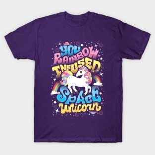 Rainbow-infused Space Unicorn T-Shirt